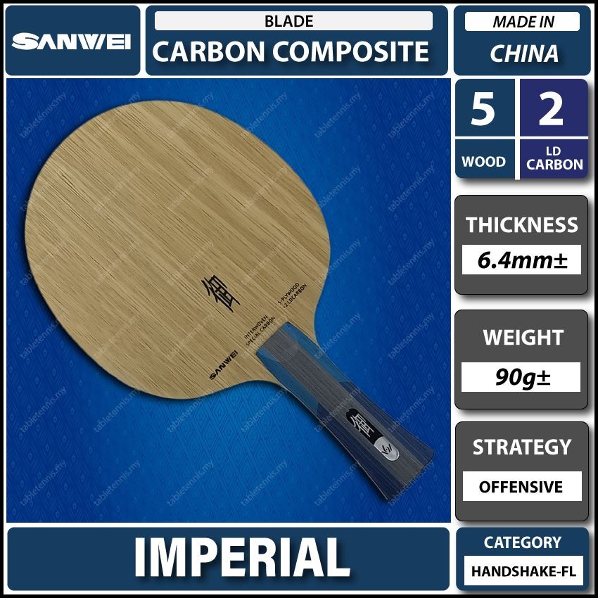 Sanwei Imperial Carbon Composite Table Tennis Blade Paddle Bat Racket ...
