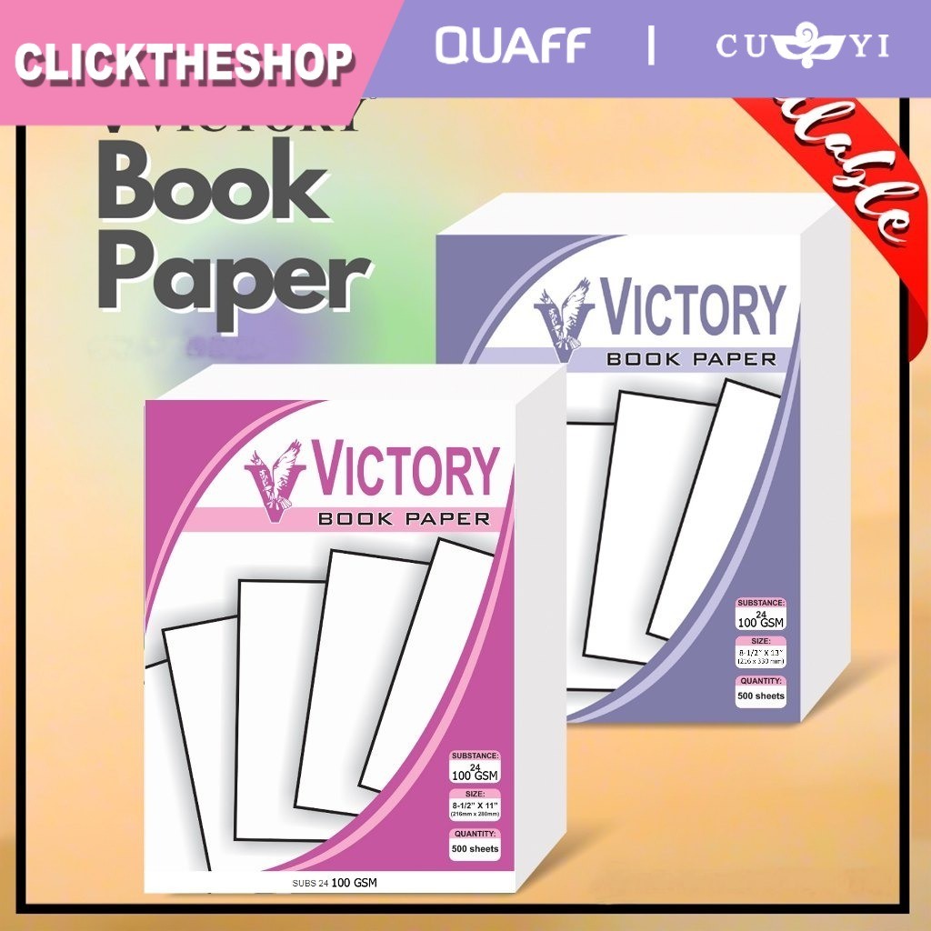 [ 100 GSM ] S-24 VICTORY Bookpaper Bondpaper Book Paper 500 Sheet Long ...