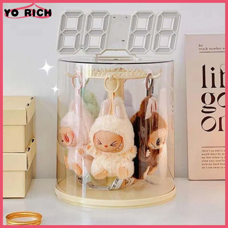 Rotating Labubu Display Stand, Hand-made Transparent Labubu Pendant ...