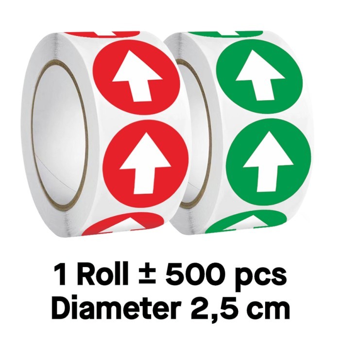 Arrow Direction Indicator Label Sticker 25mm Arrow Sticker diameter 2.5 ...