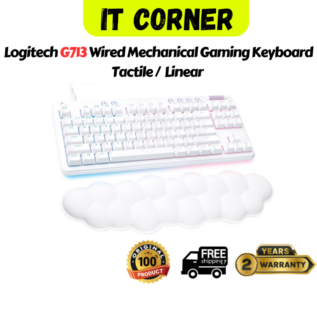 Logitech G713 Wired Mechanical Gaming Keyboard with LIGHTSYNC RGB ...