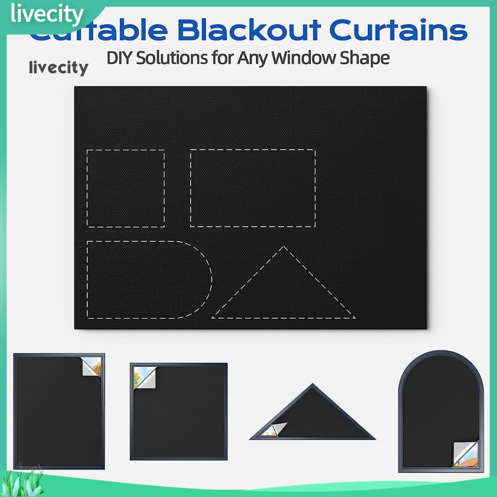 livecity| Bedroom Light Block Curtain No Drill Blackout Curtain ...