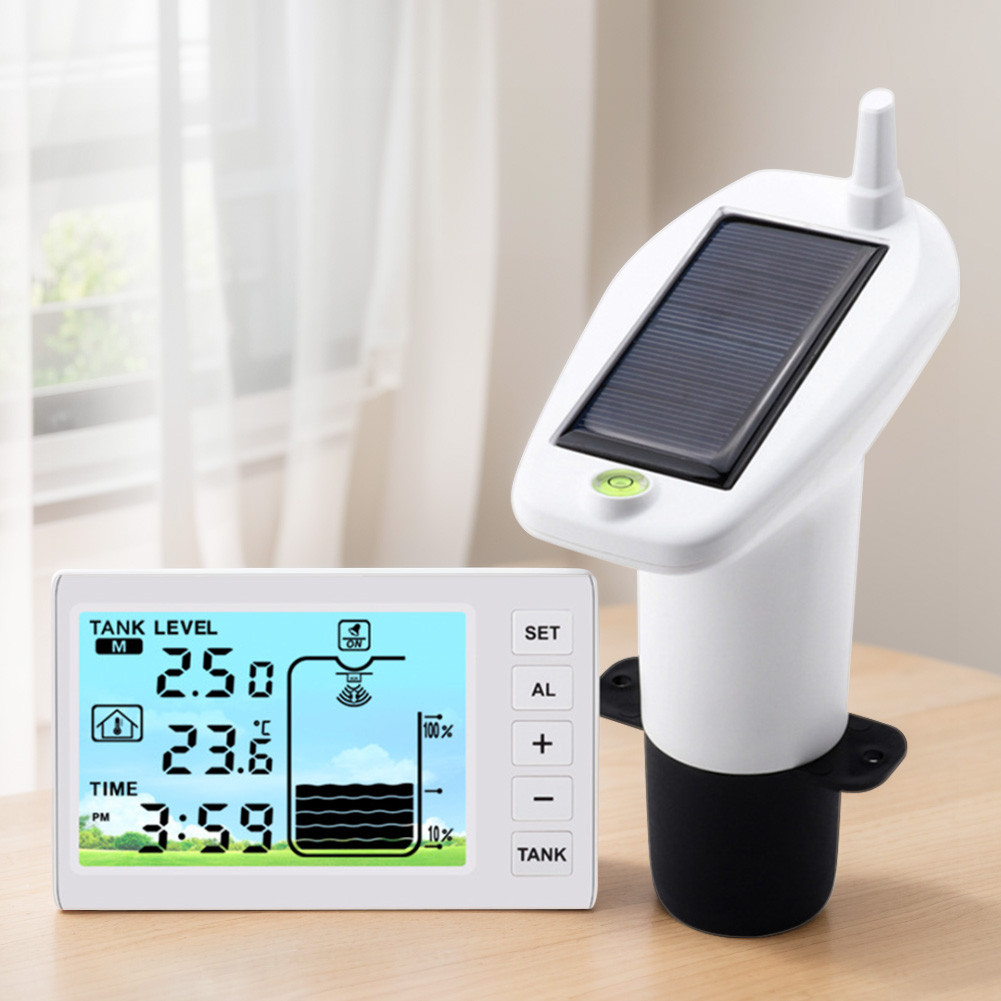 Ultrasonic Water Tank Liquid Level Meter with Temperature Sensor Time ...