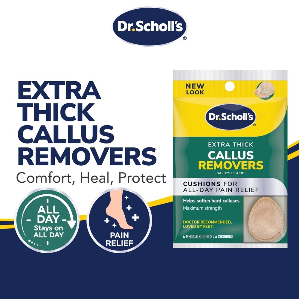 Dr Scholl Extra Thick Callus Removers (Helps Soften Hard Calluses ...