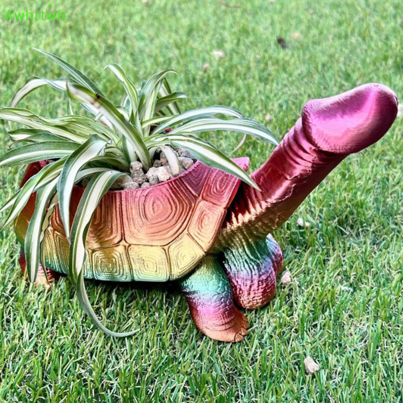 Awhrtwb Turtle Dick Planter Tortoise Figurine Figurine Resin Witch Doll ...