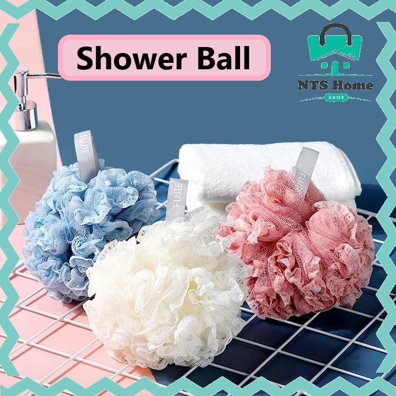 Shower Sponge Loofahs Mesh Pouf Shower Ball Shower Sponge bath ball Shopee Malaysia