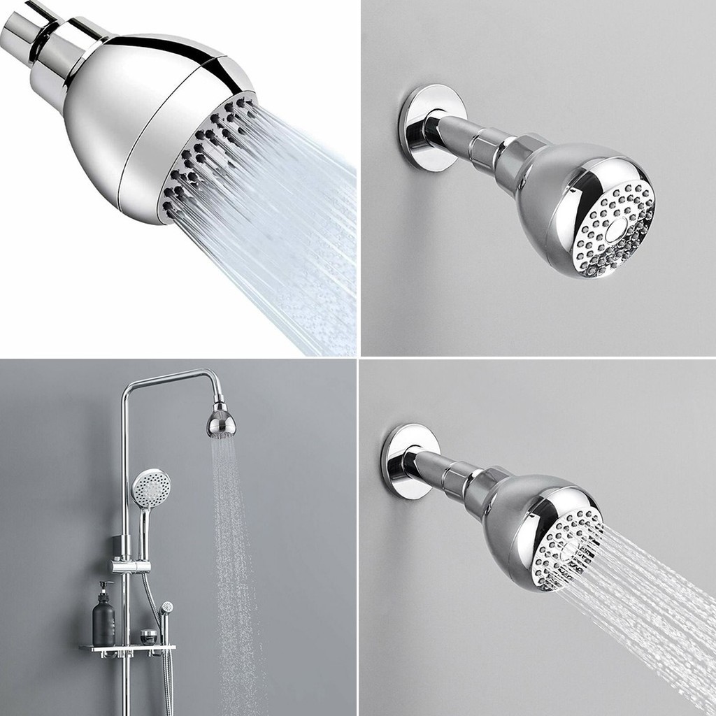 ⁿ ᵐᵅʸ] High Pressure Shower Head 3 Inch Anti-leak Fixed Chrome Rainfall ...