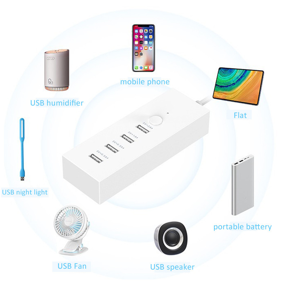Rain USB 4 Port Multifunction Charger Quick Charging 5V 2A Extension ...