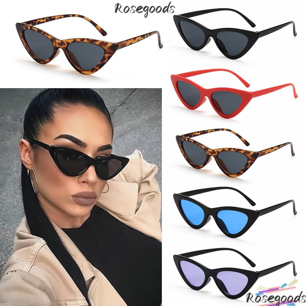 ROSE Women Sexy Retro Sunglasses Glasses Female Shades Small Triangle ...