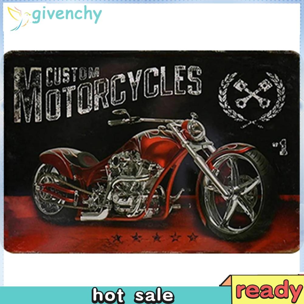 Metal Motorcycles Tin Sign Rectangular Iron Painting Wall Home ...