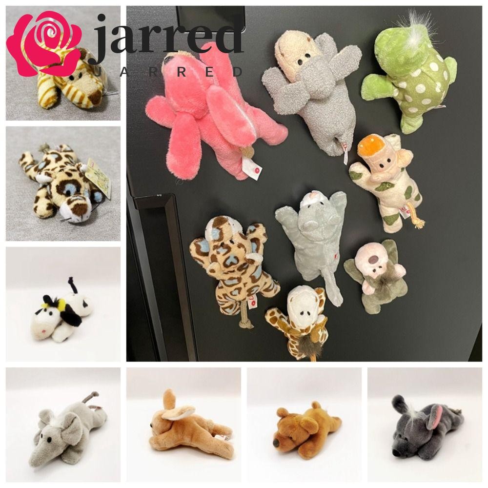 12 Pack Plush Animal Magnets - Jungle Safari Fridge Magnets For Kids 5x4 Inch Educational Toys
