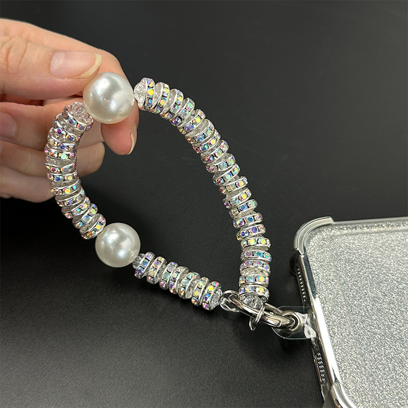 Mobile Phone Chain Hand Strap Hand Beaded Short Chain High-End Keychain ...