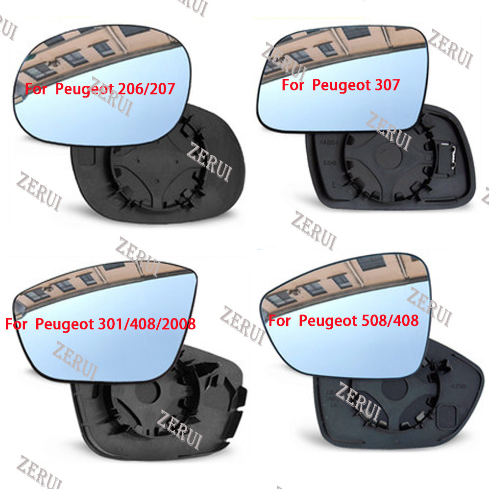 ZR For Car Rearview Mirror Glass for Peugeot 206 207 307 Side View ...