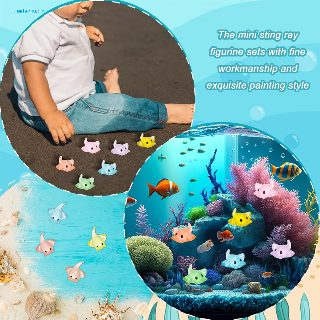 yemianbuj Miniature Manta Ray Manta Ray Ornament Colorful Mini Manta