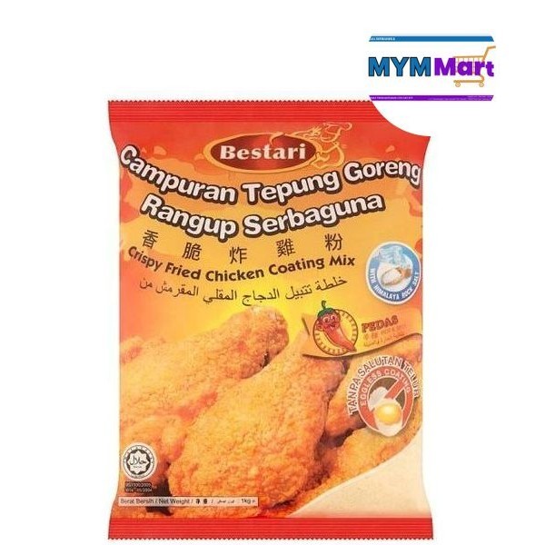 Bestari Crispy Fried Chicken Coating Mix Spicy 1kg | Shopee Malaysia