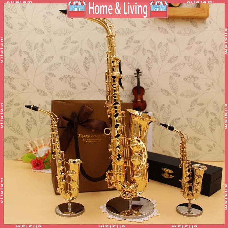 ci Copper Miniature Saxophone with Base Mini Musical Instrument ...