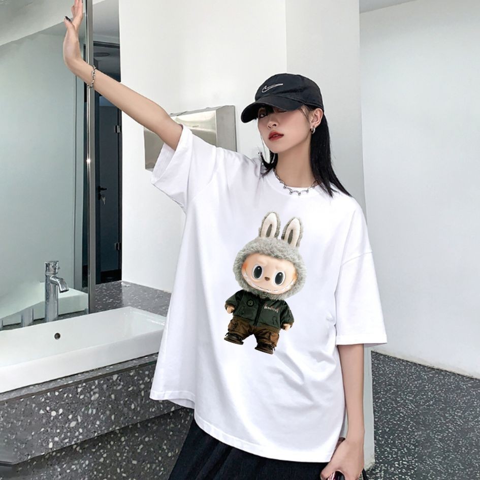 Labubu Drop Shoulder Unisex Tshirt – Oversized