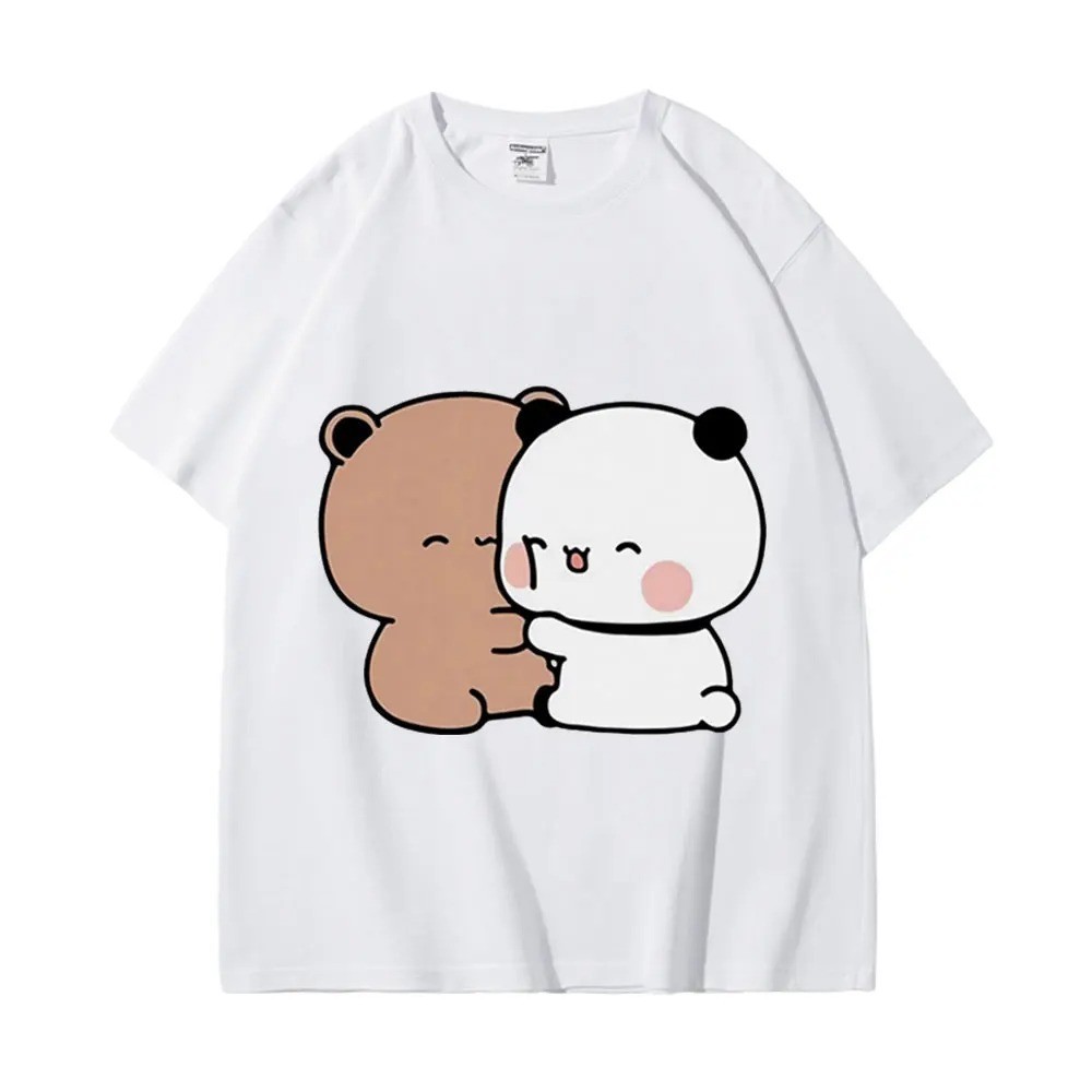 Panda Bear Bubu Dudu Love Hug Graphic T Shirts Harajuku Cartoon Tshirt ...