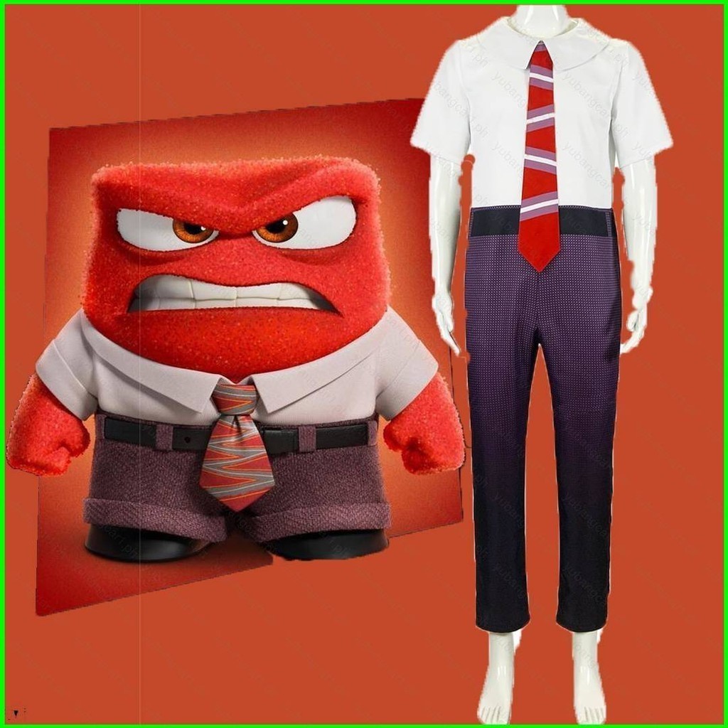 YB1 Inside Out 2 Angry suit shirt cosplay cloth Halloween party costume ...