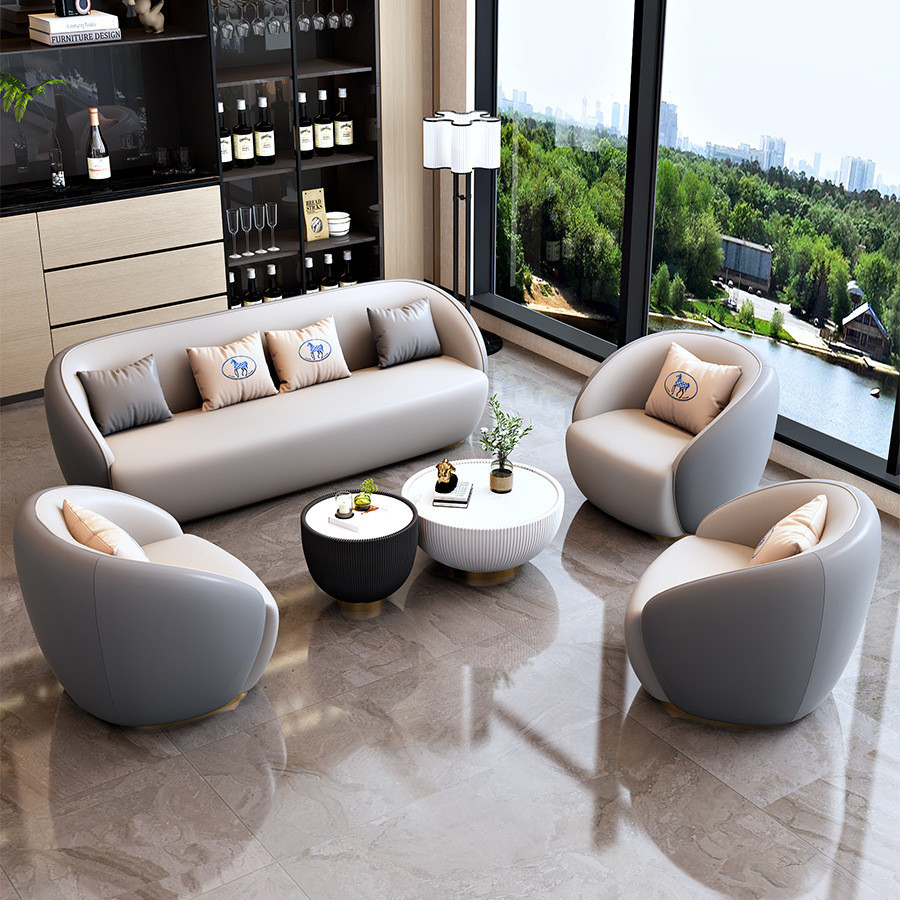 Reception Room VIP Area Office Sofa Sales Office Reception Negotiation ...