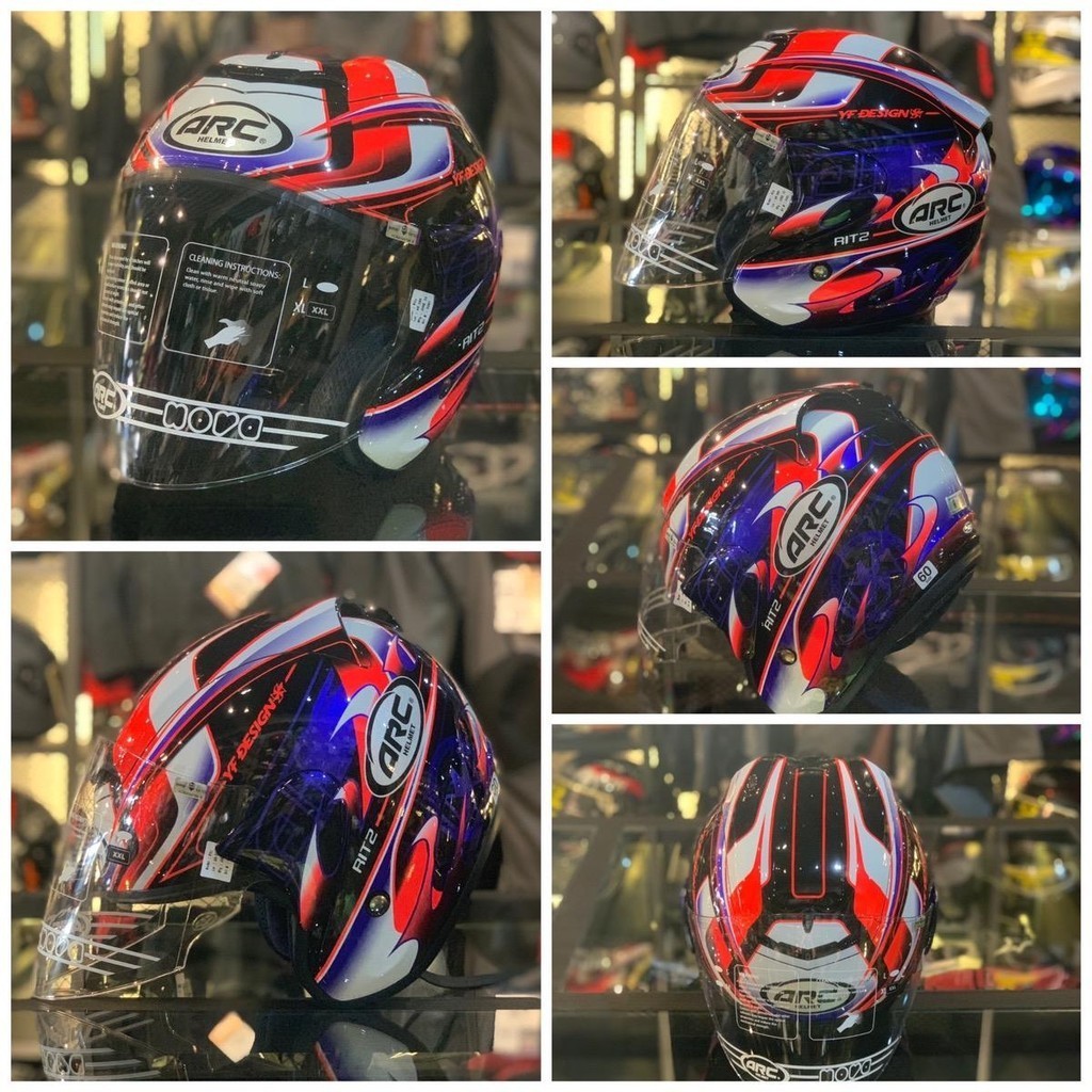 ARC RITZ YF1 RED HELMET [100% ORIGINAL ARC] | Shopee Malaysia