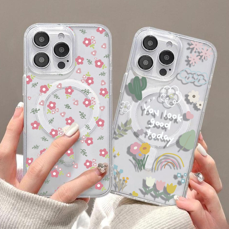 FOURTOC Cover Pizzo Fiore Per IPhone 13/13 Pro/13 PRO Max/13 Mini Custodia Antiurto Nero Fiore Sollievo Pizzo Modello Protettiva Case Morbida TPU Silicone Paraurti,Smile,8 Plus/7 Plus