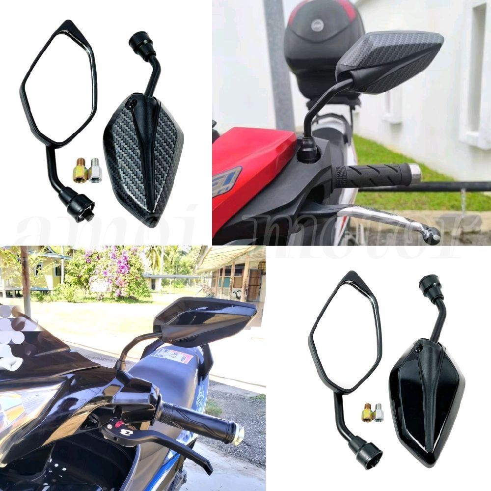 UNIVERSAL SIDE MIRROR LC135 Y15ZR Y16ZR RS150 RSX SYM VF3I YAMAHA HONDA ...