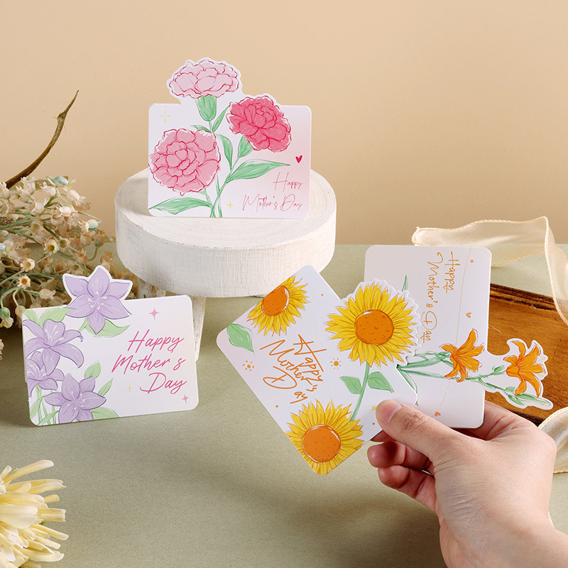 Mother's Day Greeting Card Bouquet Message Card Flower Shop Baking Gift ...