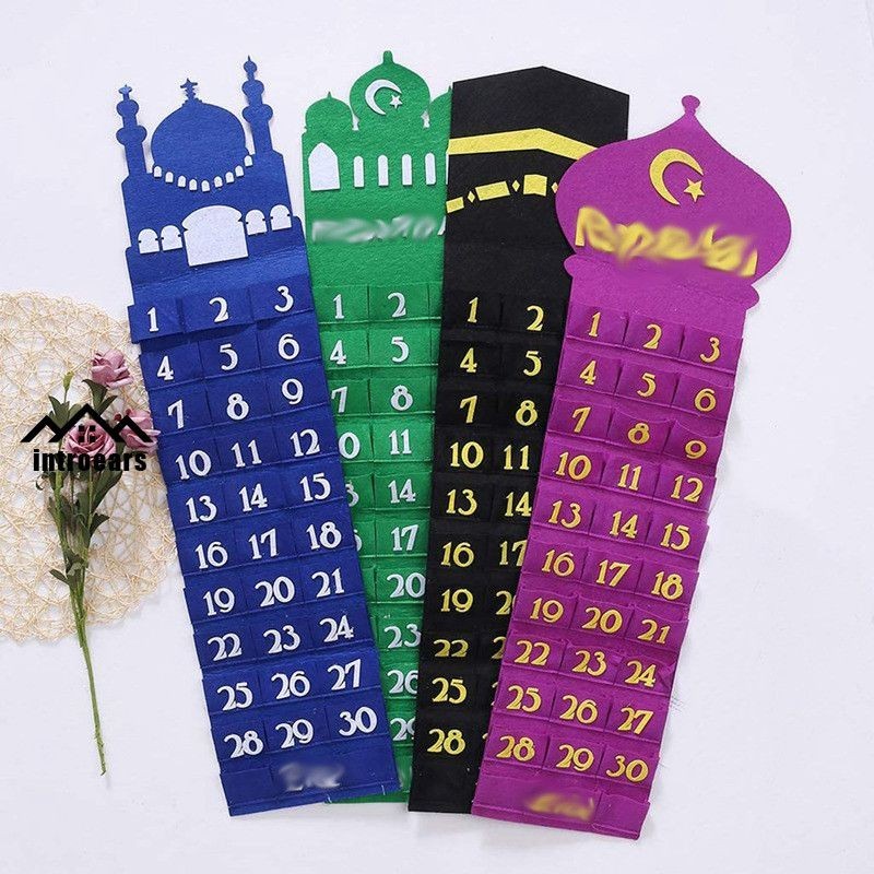 Intr Felt Eid Mubarak Ramadan Kareem Mosque Countdown Calendar 