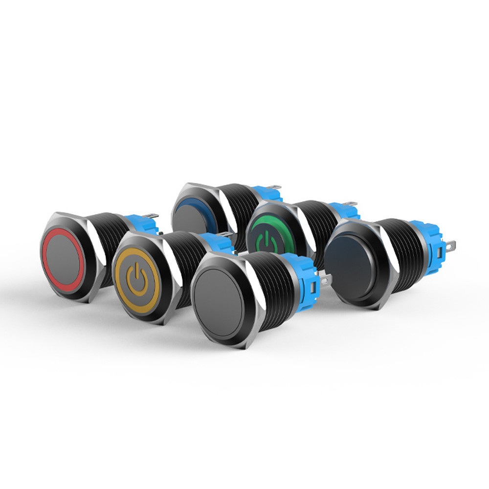 Self-locking on/off switch 16mm, Voltage 5V-24V, 110-220V, Powder ...