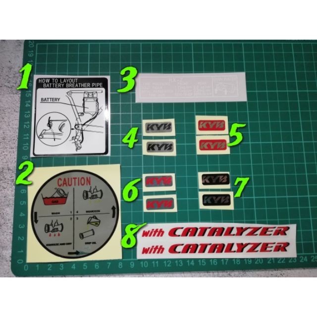 Sticker Motor Yamaha sticker battery sticker caution kyb rxz chain ...