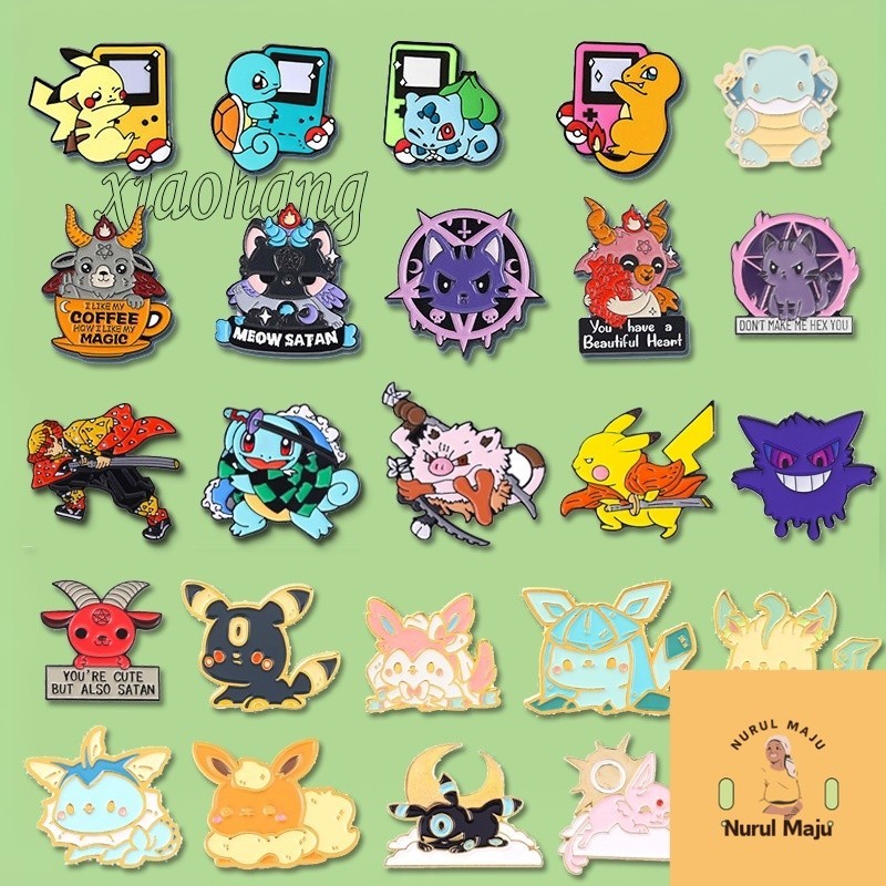 XHsubJoinPinTeam Cartoon Pikachu Enamel Pins Brooch Anime Game Cute ...