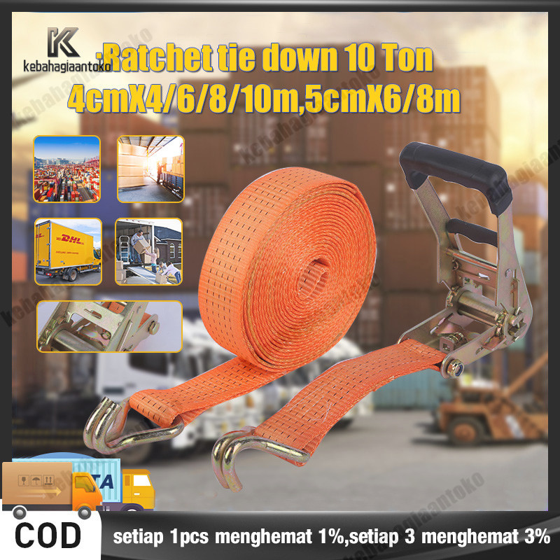 Rachet tie down/8-10 meters Trek belt /10 tons sound rope/goods rope ...