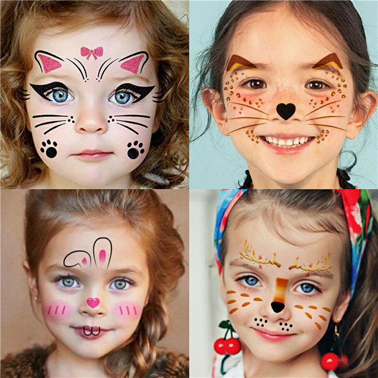 Children Stage Makeup Stickers Face Makeup Glitter Face Stickers Cute ...