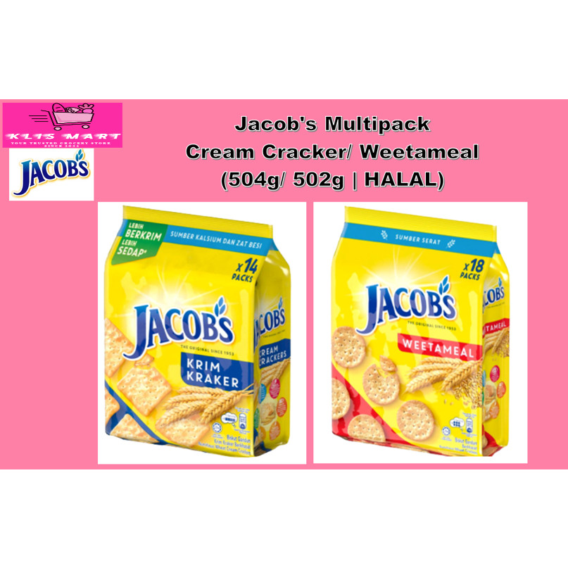 Jacob's Multipack - Cream Cracker/ Weetameal (504g/ 502g | HALAL ...