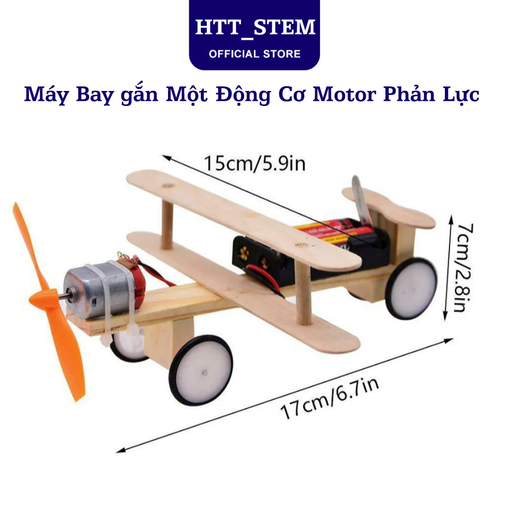 Airplane Model with One Motor Jet Motor DIY Wooden Stem Science Toy ...