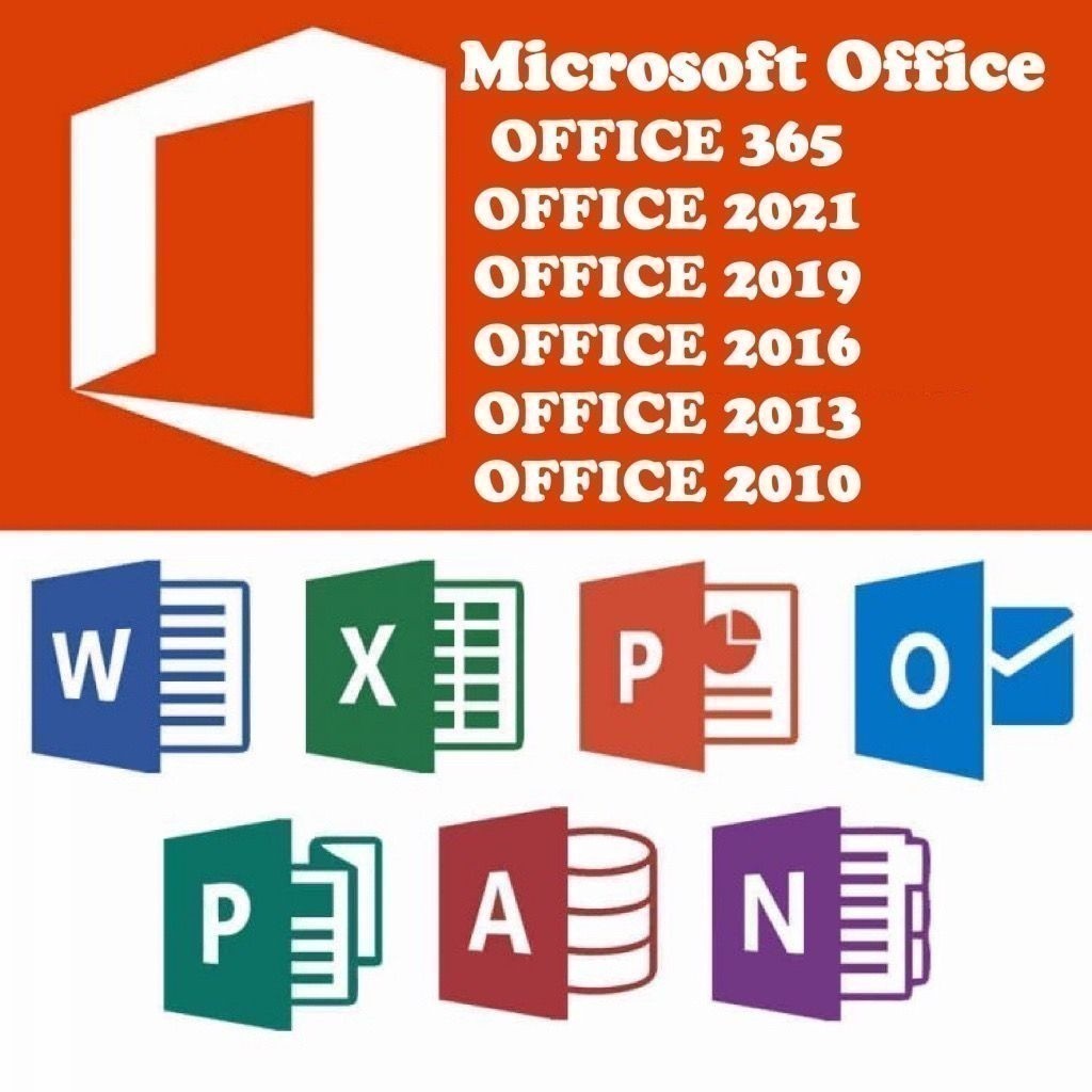 MICROSOFT OFFICE 365 | 2021| 2019| 2016| 2013| 2010| Professional Plus  Product License Activated Key