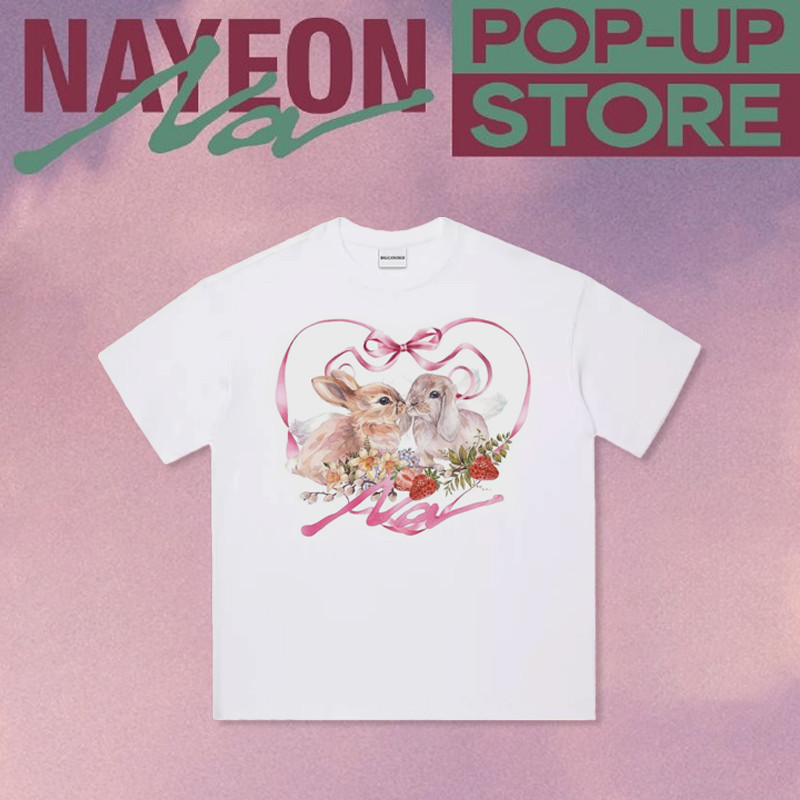 TWICE NAYEON NA POP UP Merch Cotton T-shirt Men's and Women's Plus