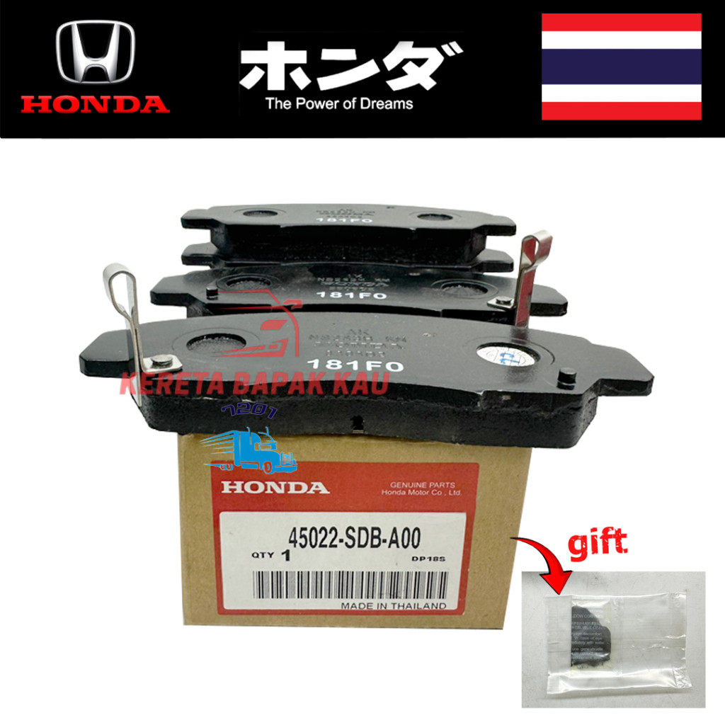 45022-SDB-A11 - 2003-2007 Honda Accord - Pad Set Front - View #9