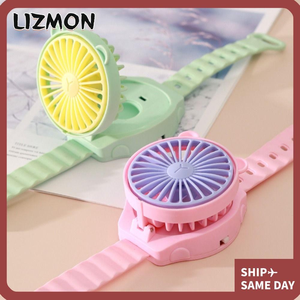 LIZMON Summer Bracelet Fan, Lightweight 90° Rotatable Kids Watch Fan ...