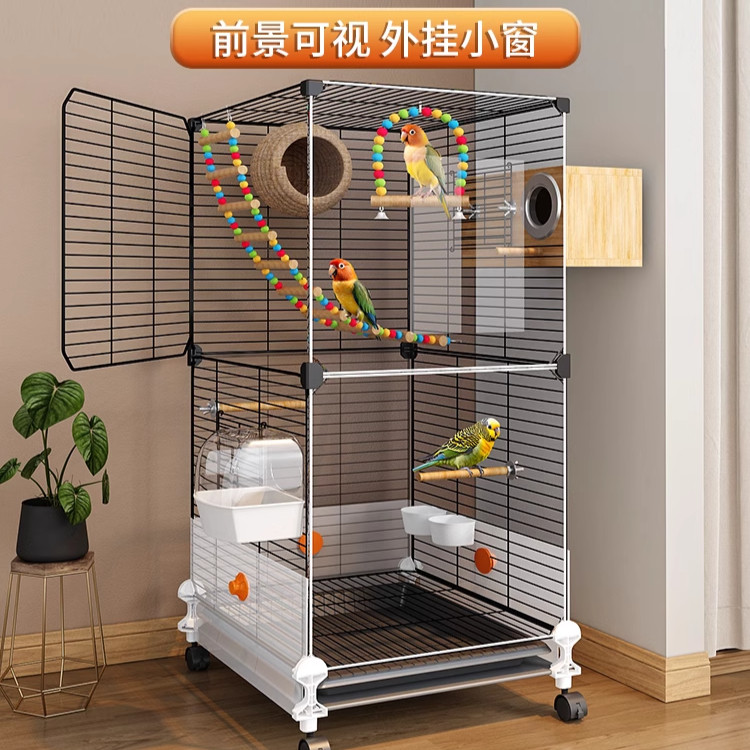 Fresh Look at Extra Large Parrot Cage Bird Cage Splash Proof Luxury Mansion