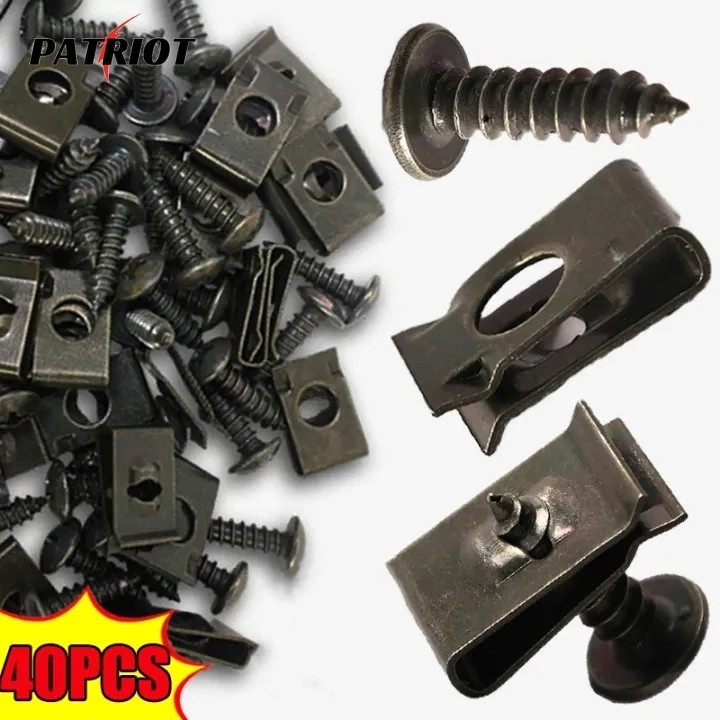 [PATRIO] 10-40pcs Car Metal Screws Clips Mixed Set U Type Fasteners ...