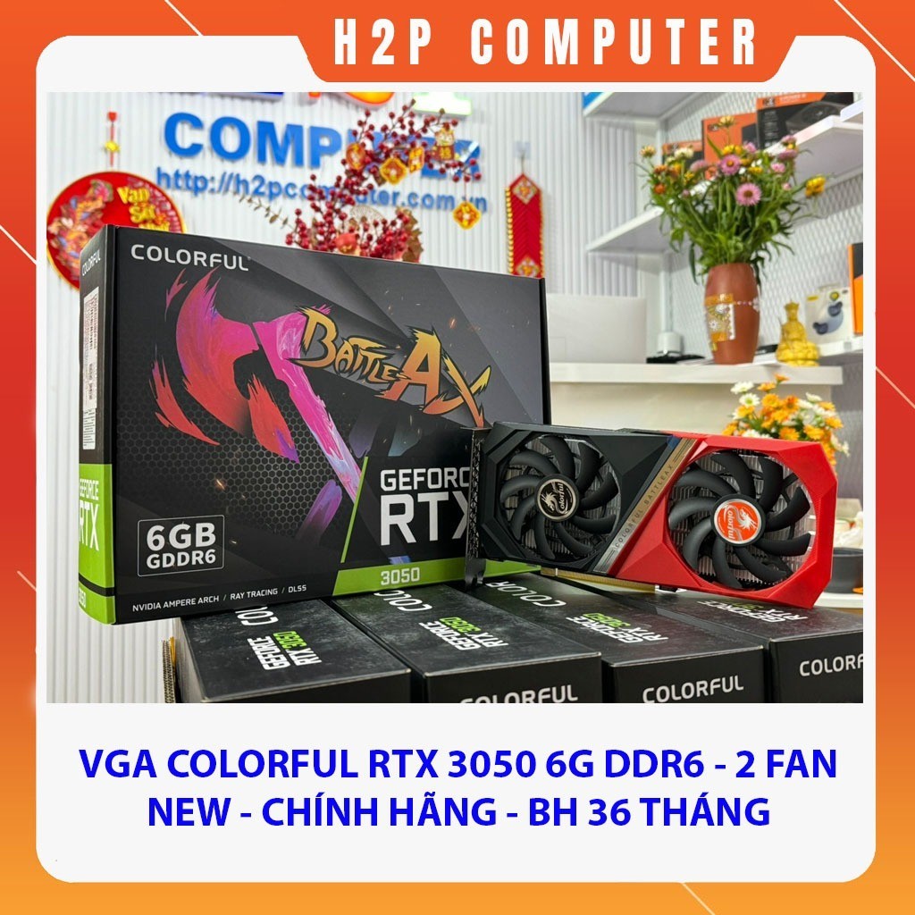 Colorful RTX 3050 6G GDDR6 VGA Video Card - 2 Fans - New - Genuine ...