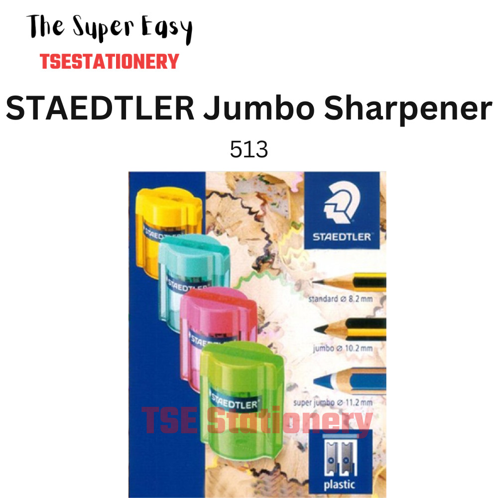 Staedtler 513 Two Holes Sharpener Twin Holes (Jumbo Pencil + Normal ...