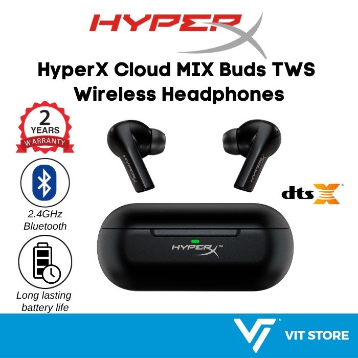 HyperX Cloud MIX Buds Wireless Headphones TWS 2.4GHz USB-C Adapter ...