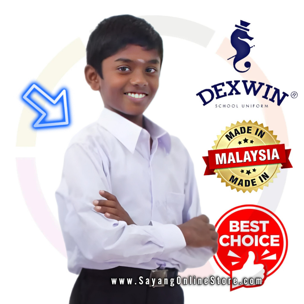 Primary Secondary School Boy Uniform Dexwin White Shirt Koshibo Kemeja ...
