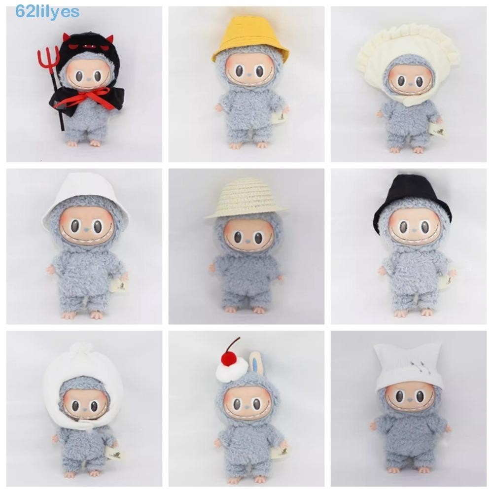 LILYES Labubu Time Hat, Cloak Changing 17cm Labubu Doll Hat, Labubu ...