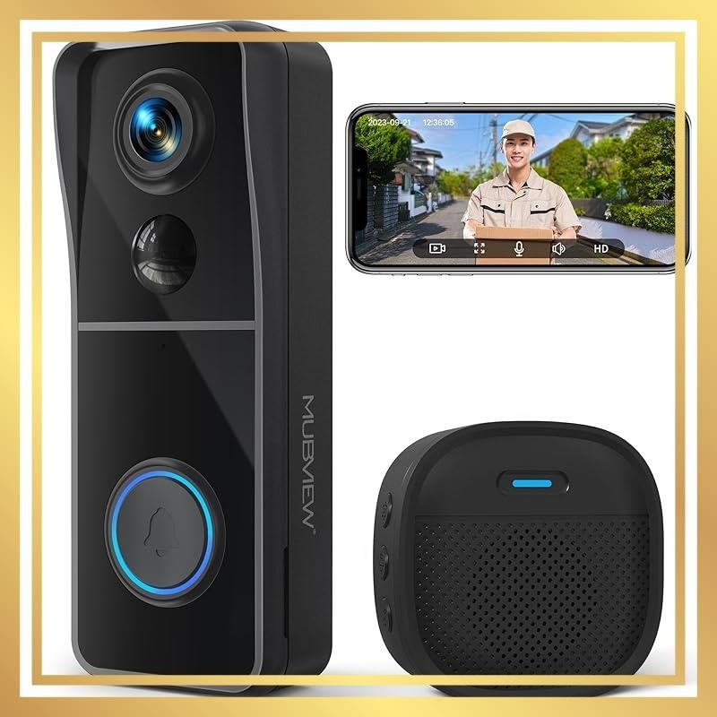 MUBVIEW wireless no installation required doorbell with camera