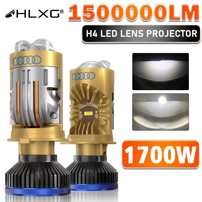 H4 LED Projector Headlight Projector Lens with Fan Cooling 1700W ...