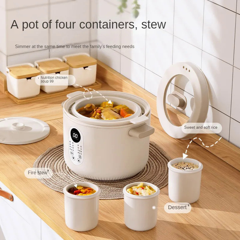 电炖盅 慢炖锅220V 2.5L Electric Slow Stewer Household Automatic Water ...